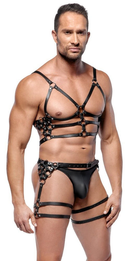 Maskulines Leder - Harness - Set für Männer - Hinreissend
