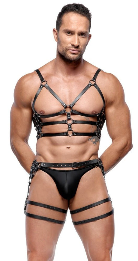 Maskulines Leder - Harness - Set für Männer - Hinreissend
