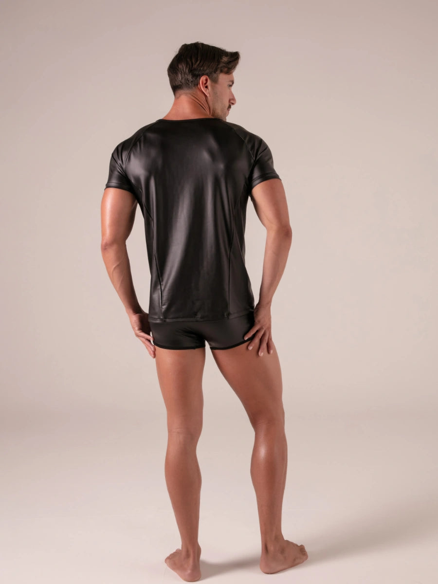 Absolu Male TOF Paris – Master T-Shirt – Absolu Male – Detail – sexy maskuliner Herrenlook in Schwarz