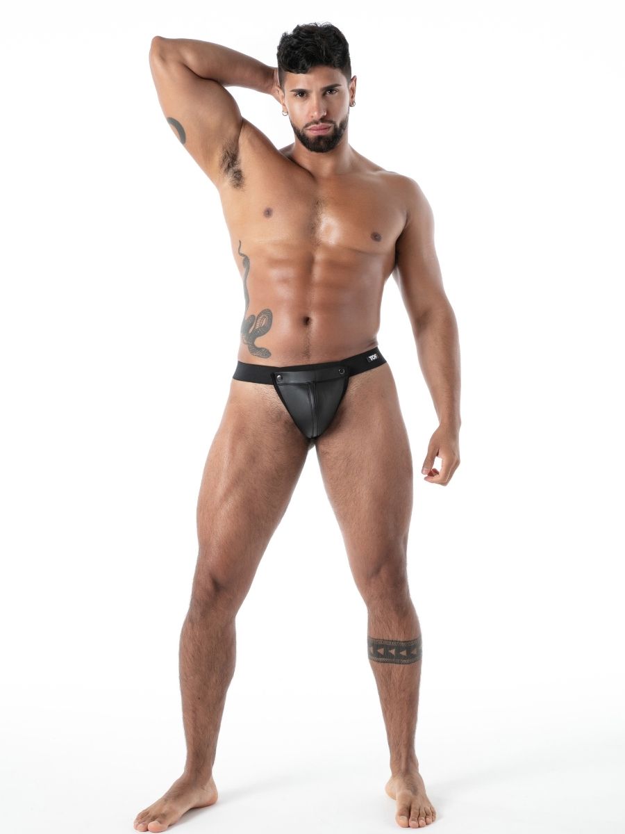 Neopren Herren Tanga mit Druckknöpfen – TOF Paris