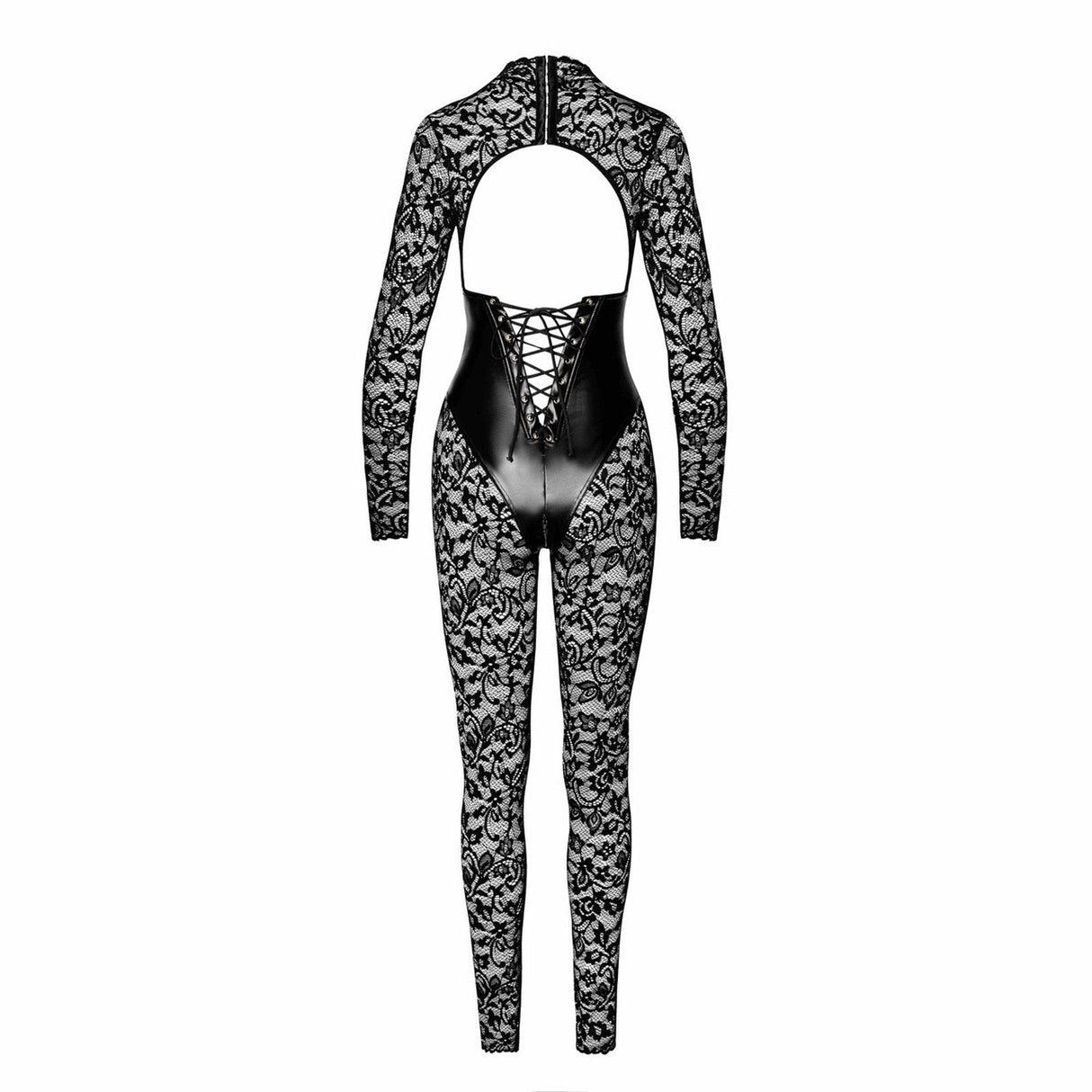 Noir Handmade F299 Spitzencatsuit mit Unterbrustmieder - Hinreissend