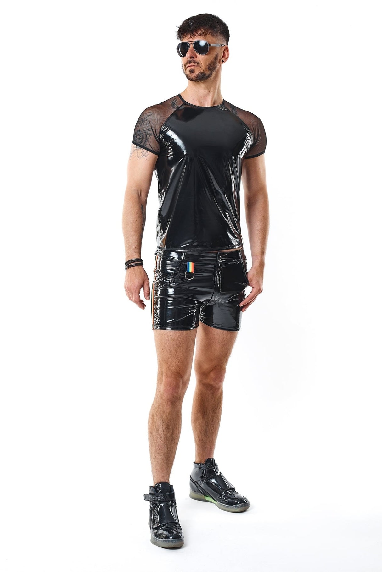 PVC Herren T-Shirt "Sandro" schwarz - Hinreissend