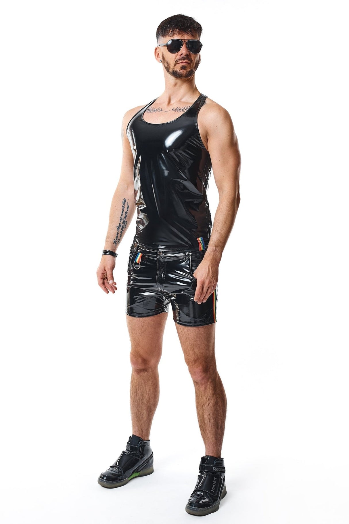 PVC Herren Tank Top "Filippo" schwarz - Hinreissend