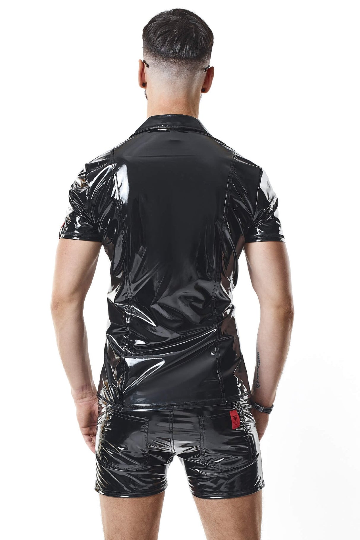 PVC Polo Shirt "Rodolfo" schwarz - Hinreissend