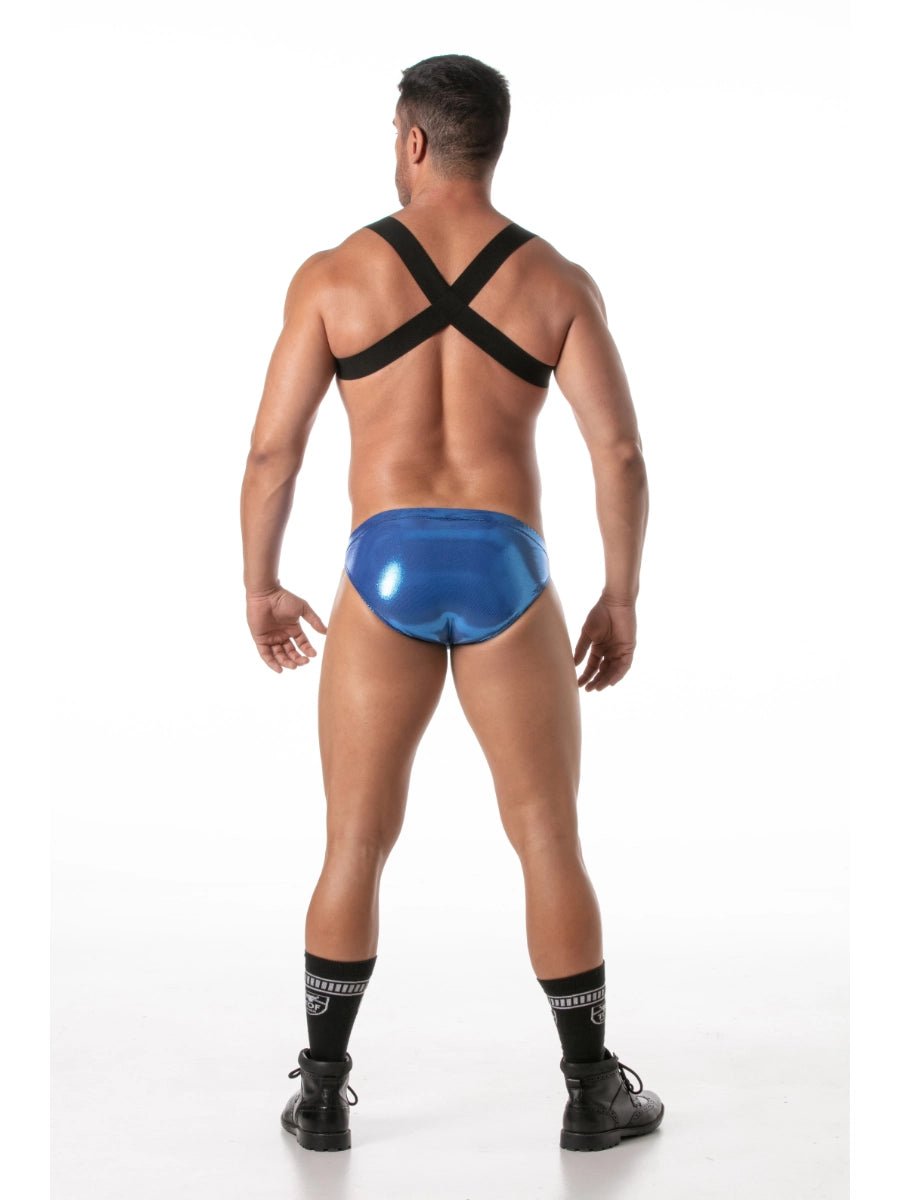 Reissverschlusstasche mit Harness „Fiesta“ Royal Blue – TOF Paris - Hinreissend