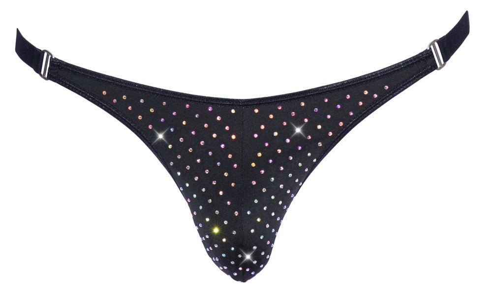 String mit Glitzer - Steinen besetztem Beutel - Hinreissend