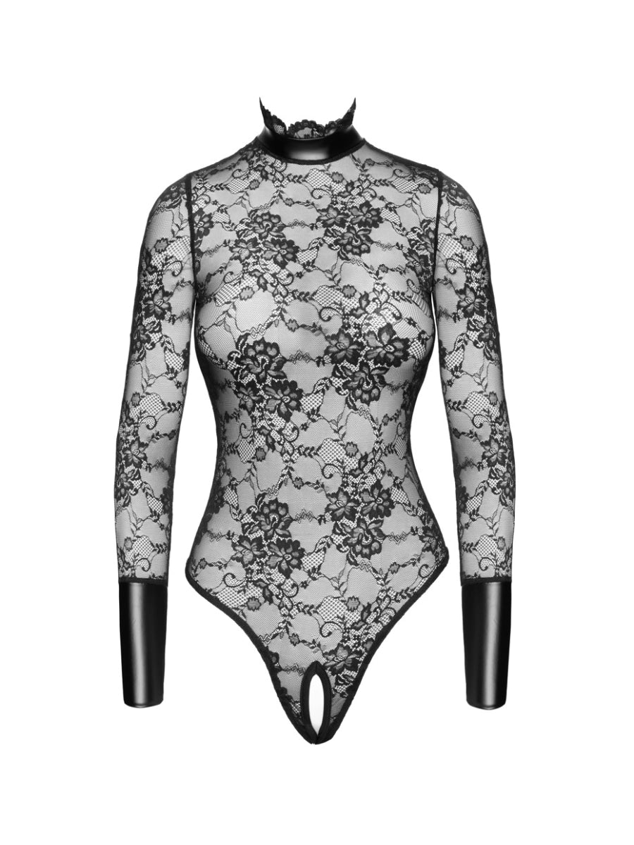 Stringbody ouvert – Noir Handmade - Hinreissend