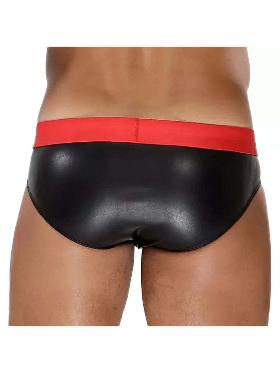 TOF Paris Fetish Brief Red n Black RĂĽckansicht zoom