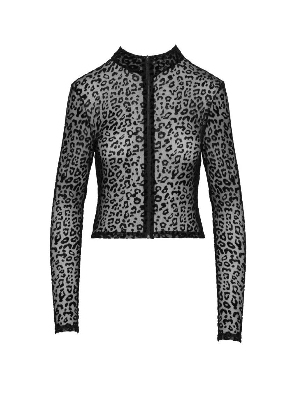 Top aus Leopardenmuster mit langen Ärmeln | Noir Handmade - Hinreissend