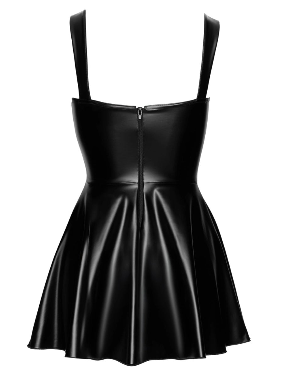 Träger - Minikleid Wetlook – Noir Handmade - Hinreissend