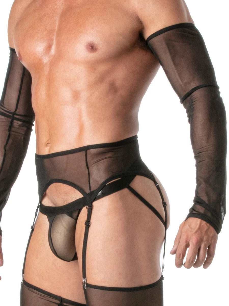 Transgressive Mesh Armstulpen Schwarz – TOF Paris - Hinreissend