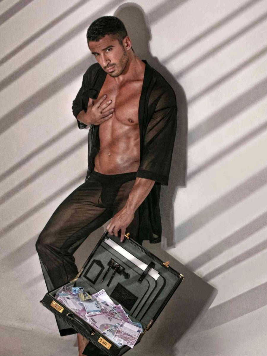 Transgressive Mesh Kimono Schwarz – TOF Paris - Hinreissend