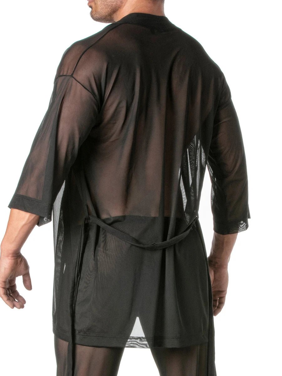 Transgressive Mesh Kimono Schwarz – TOF Paris - Hinreissend