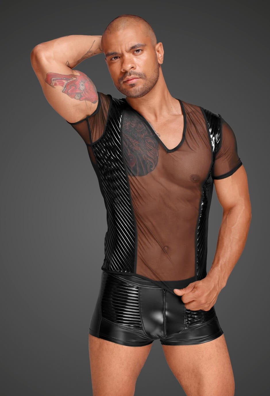 Tüllshirt H055 - Noir Handmade - Hinreissend