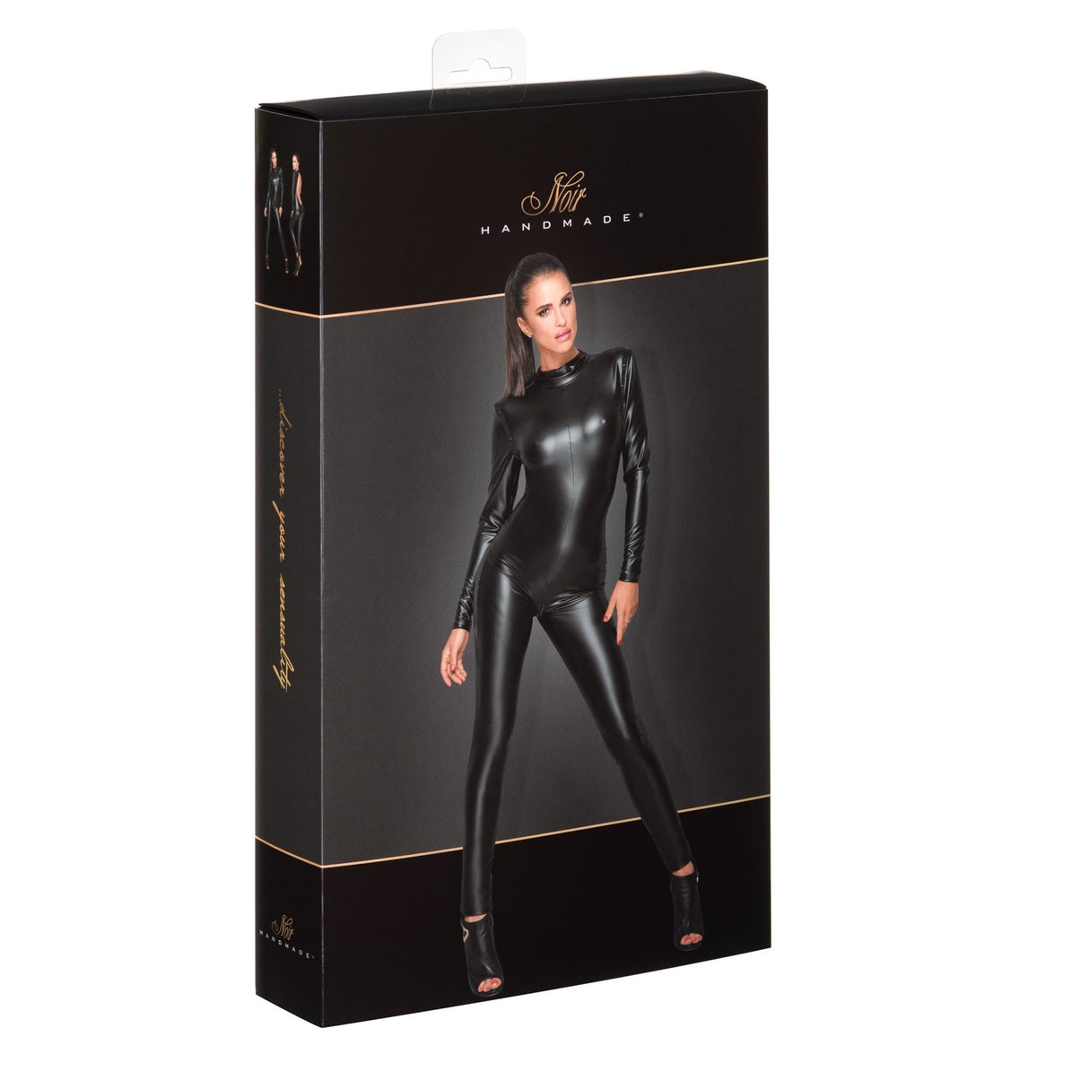 Wetlook Catsuit F230 – Noir Handmade - Hinreissend