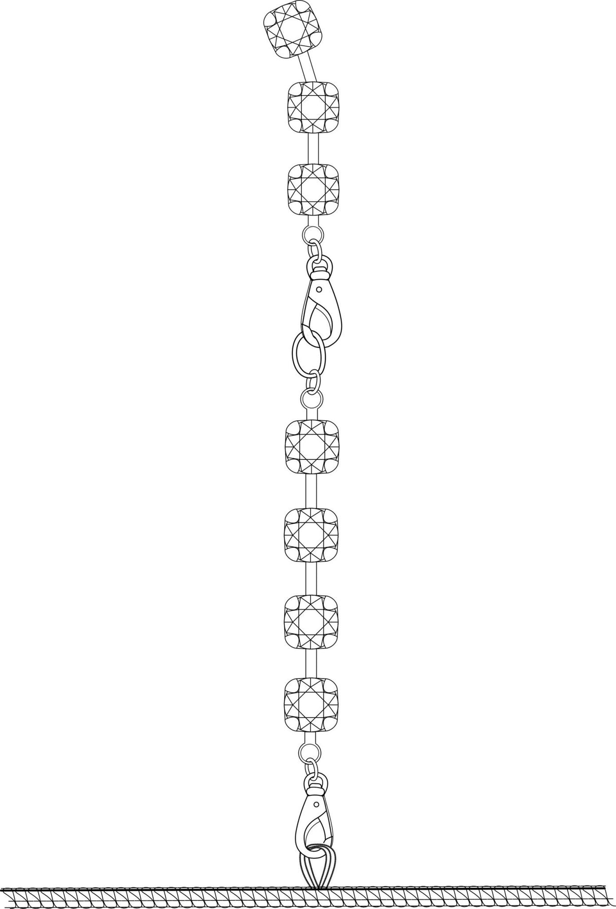 Wetlook Minikleid "Mirage" mit Schmuck Strass Kette von Noir Handmade - Hinreissend