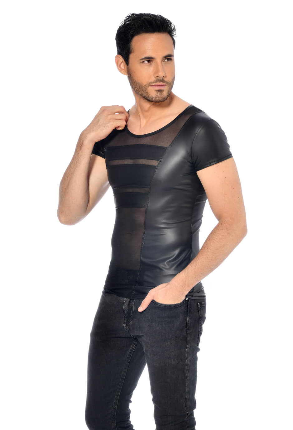 L'Homme by Patrice Catanzaro Wetlook Shirt "Benjen" - L'Homme by Patrice Catanzaro