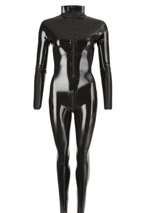 Late X Latex Catsuit schwarz