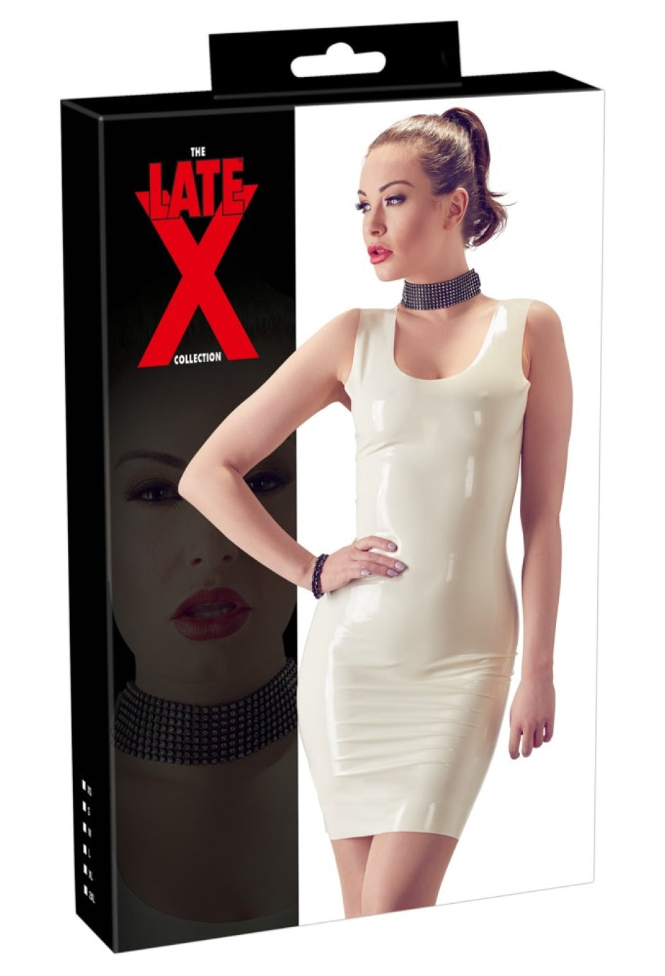 Late X Latex Minikleid weiß