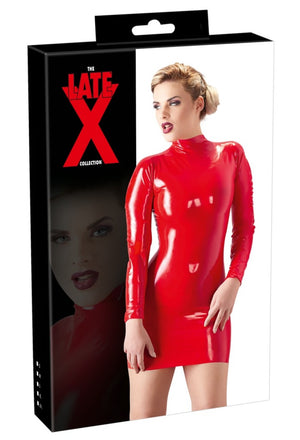 Late X Latex Minikleid rot