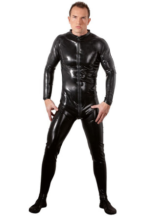 Late X Latex Herren Overall schwarz