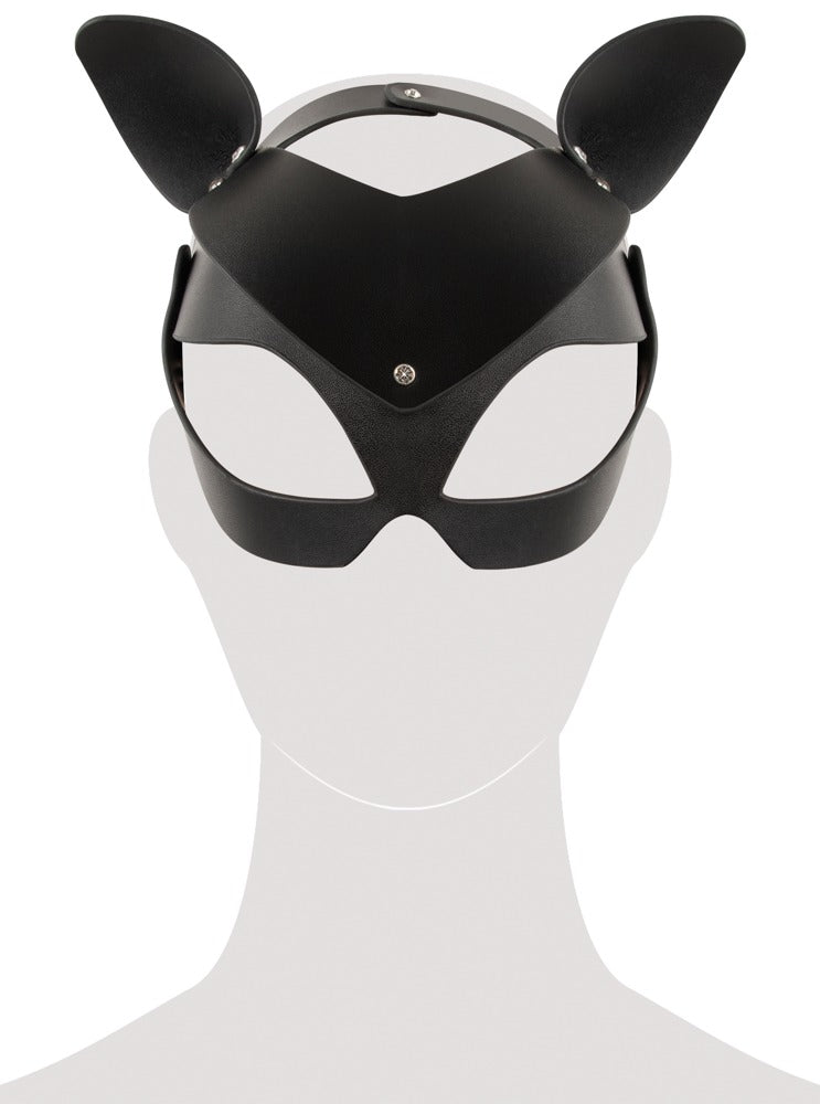 Catmask Strass, Kopfmaske mit Katzenohren