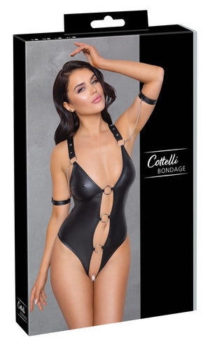 Cotelli Bondage Stringbody ouvert im edlen Mattlook