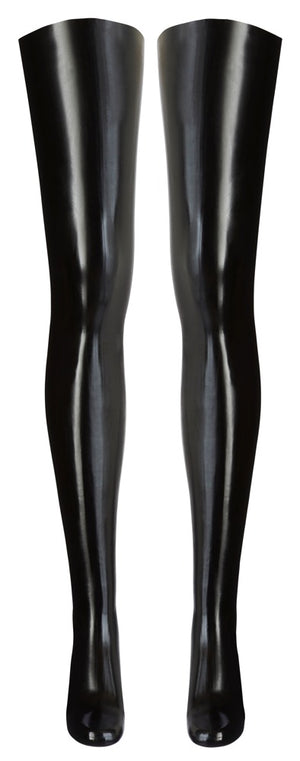 Late X Latex Strümpfe schwarz