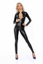 Noir Handmade Powerwetlook Catsuit mit Frontreißverschluss | Noir Handmade