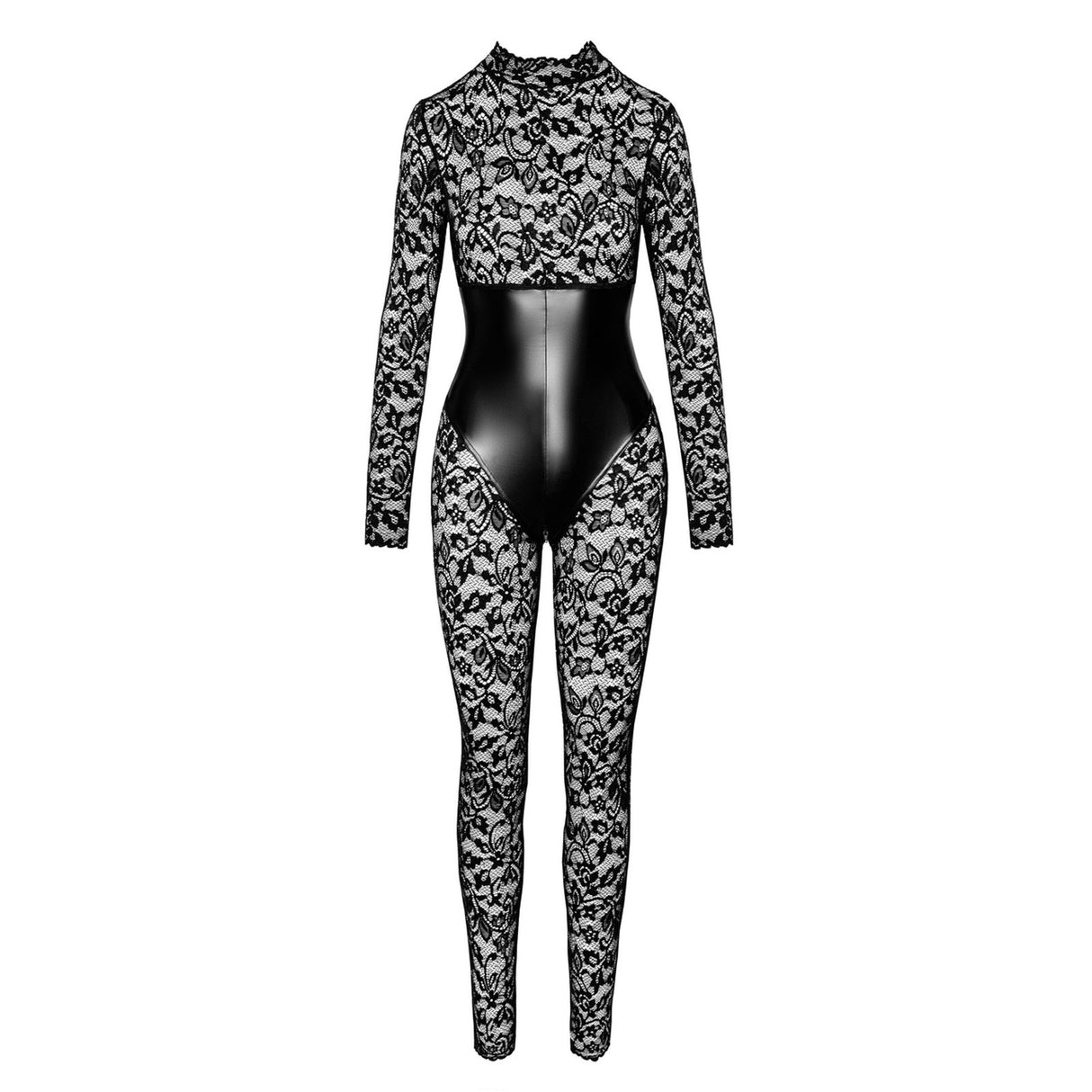 Noir Handmade Noir Handmade F299 Spitzencatsuit mit Unterbrustmieder