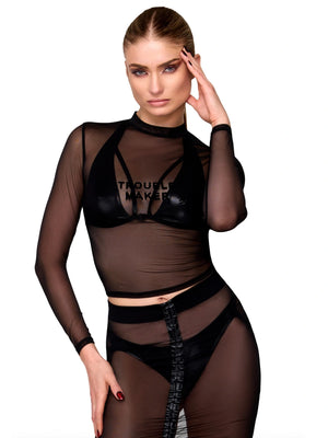 TROUBLEMAKER - Top – Noir Handmade