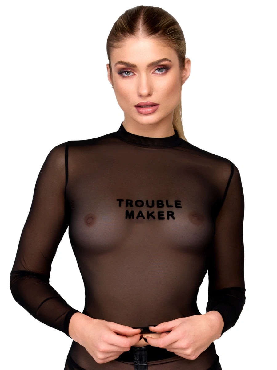TROUBLEMAKER - Top – Noir Handmade