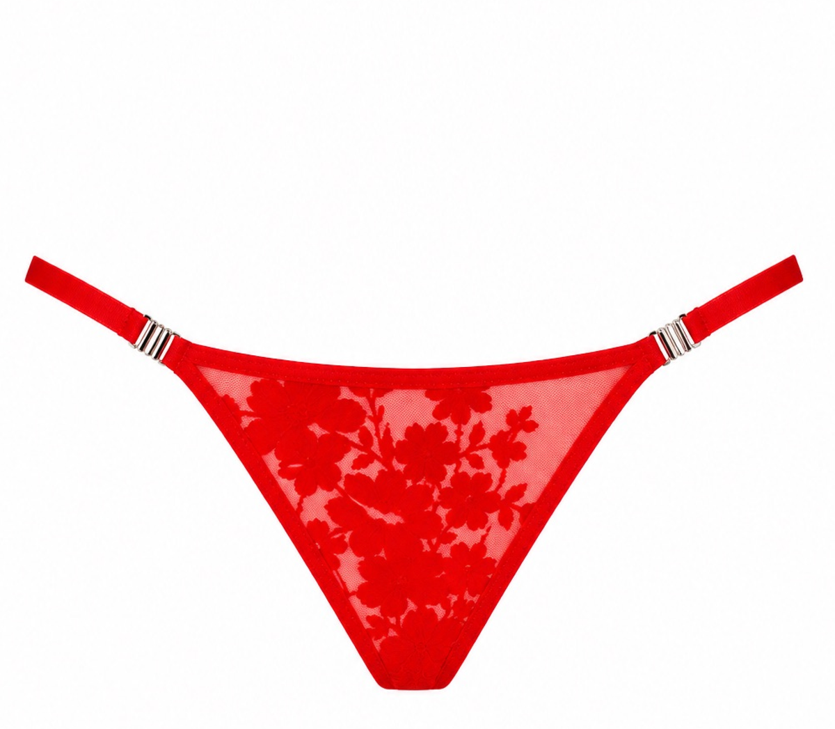 Tüll String Damen Rot – Noir Handmade, Vorderansicht ohne Model