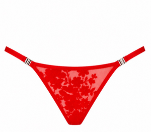 Tüll String Damen Rot – Noir Handmade, Vorderansicht ohne Model