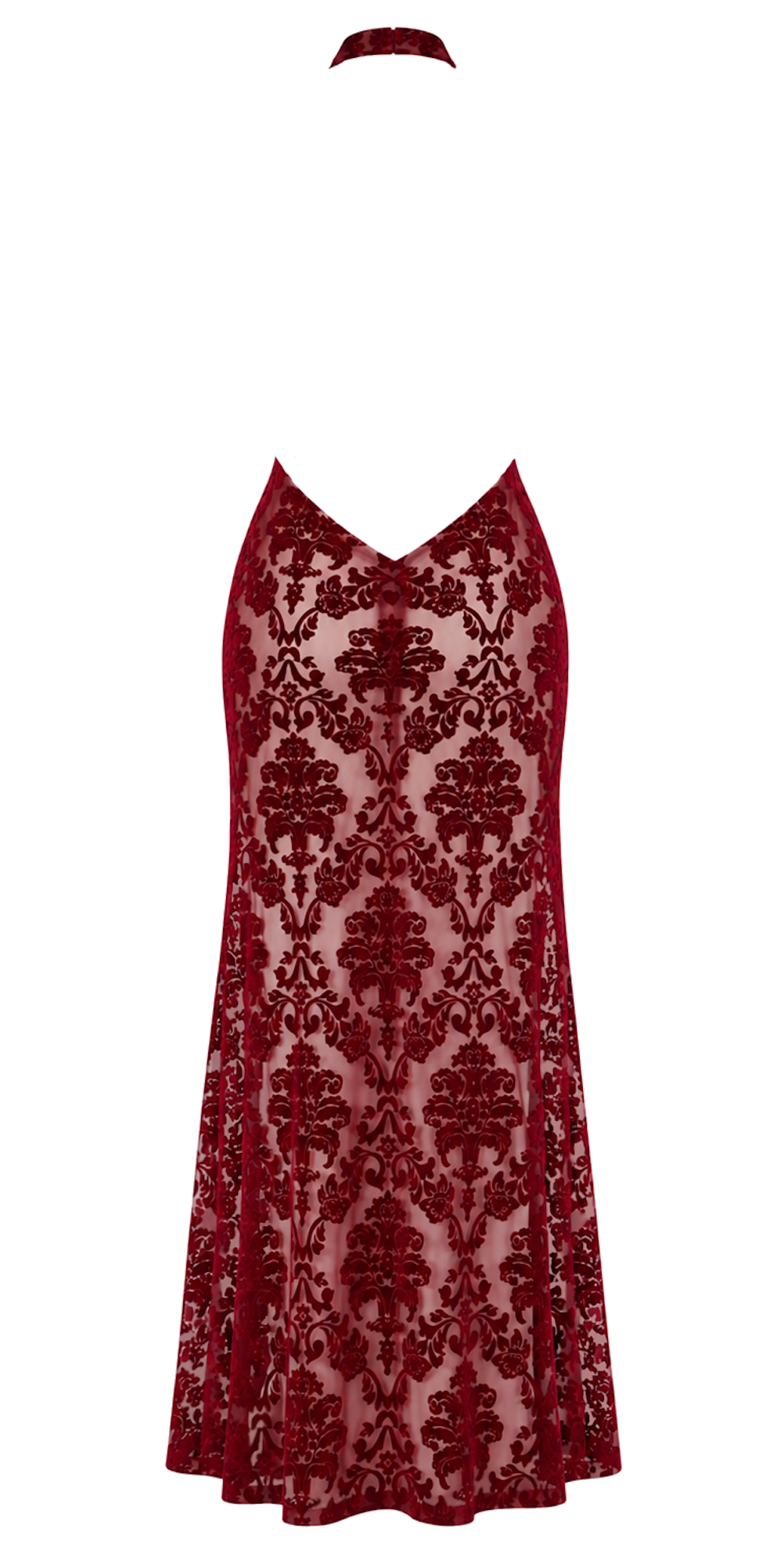Tüll Maxikleid Damen Bordeaux rückenfrei – Noir Handmade, Rückansicht ohne Model