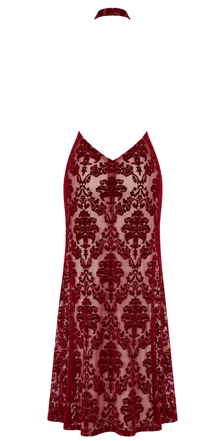 Tüll Maxikleid Damen Bordeaux rückenfrei – Noir Handmade, Rückansicht ohne Model