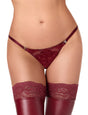 Tüll String Damen Bordeaux – Noir Handmade, Vorderansicht