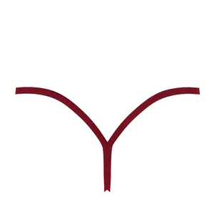 Tüll String Damen Bordeaux – Noir Handmade, Rückansicht ohne Model