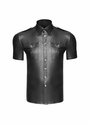 Noir Handmade for Men Wetlook Hemd H011 - Noir Handmade