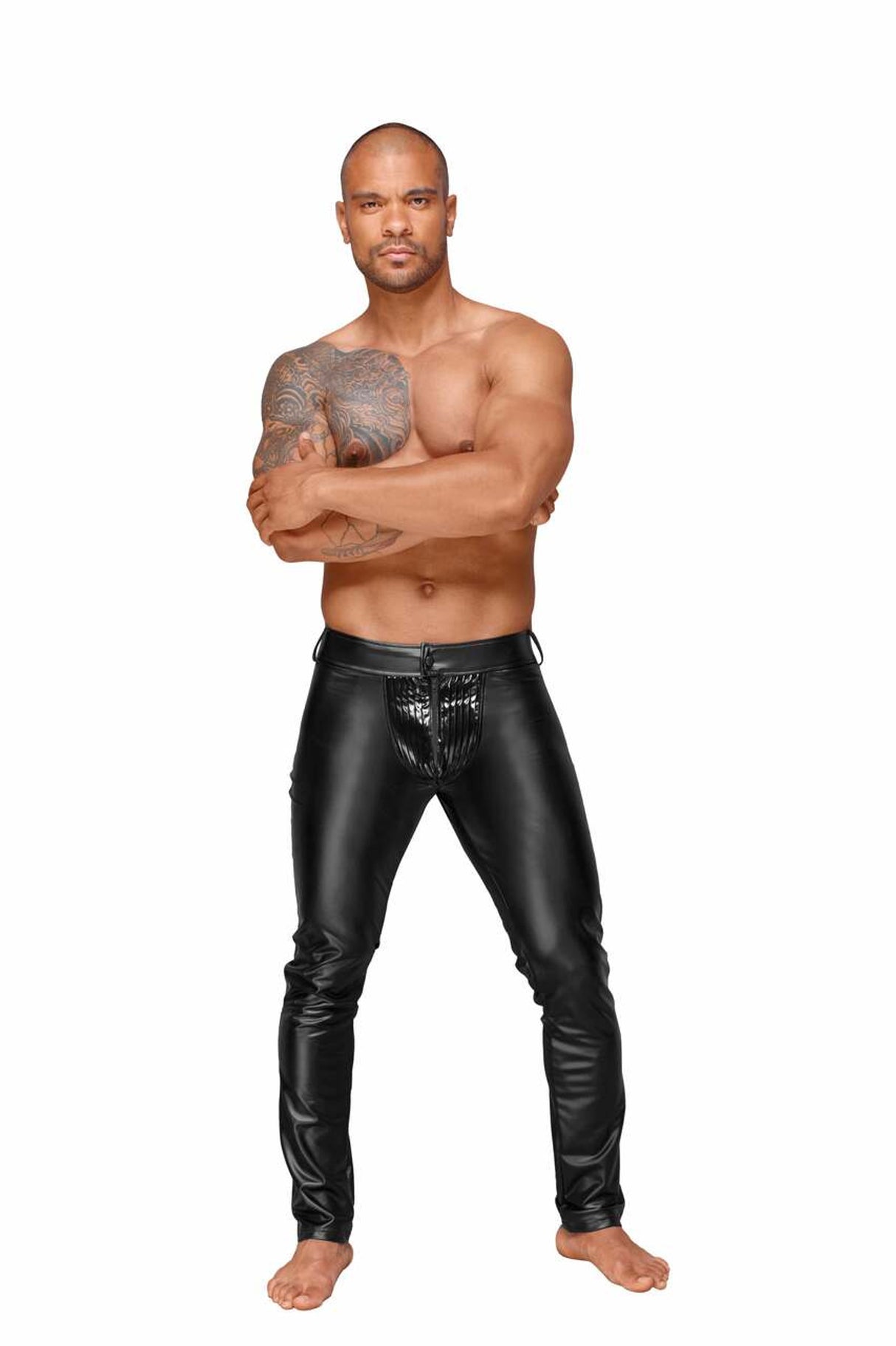 Noir Handmade for Men Herren Wetlook Hose  - Noir Handmade H051
