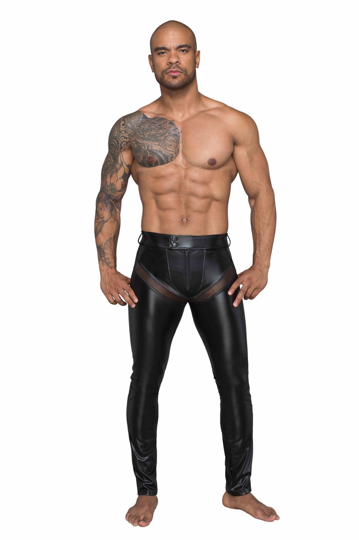Noir Handmade for Men Herren Wetlook Hose – Noir Handmade H059