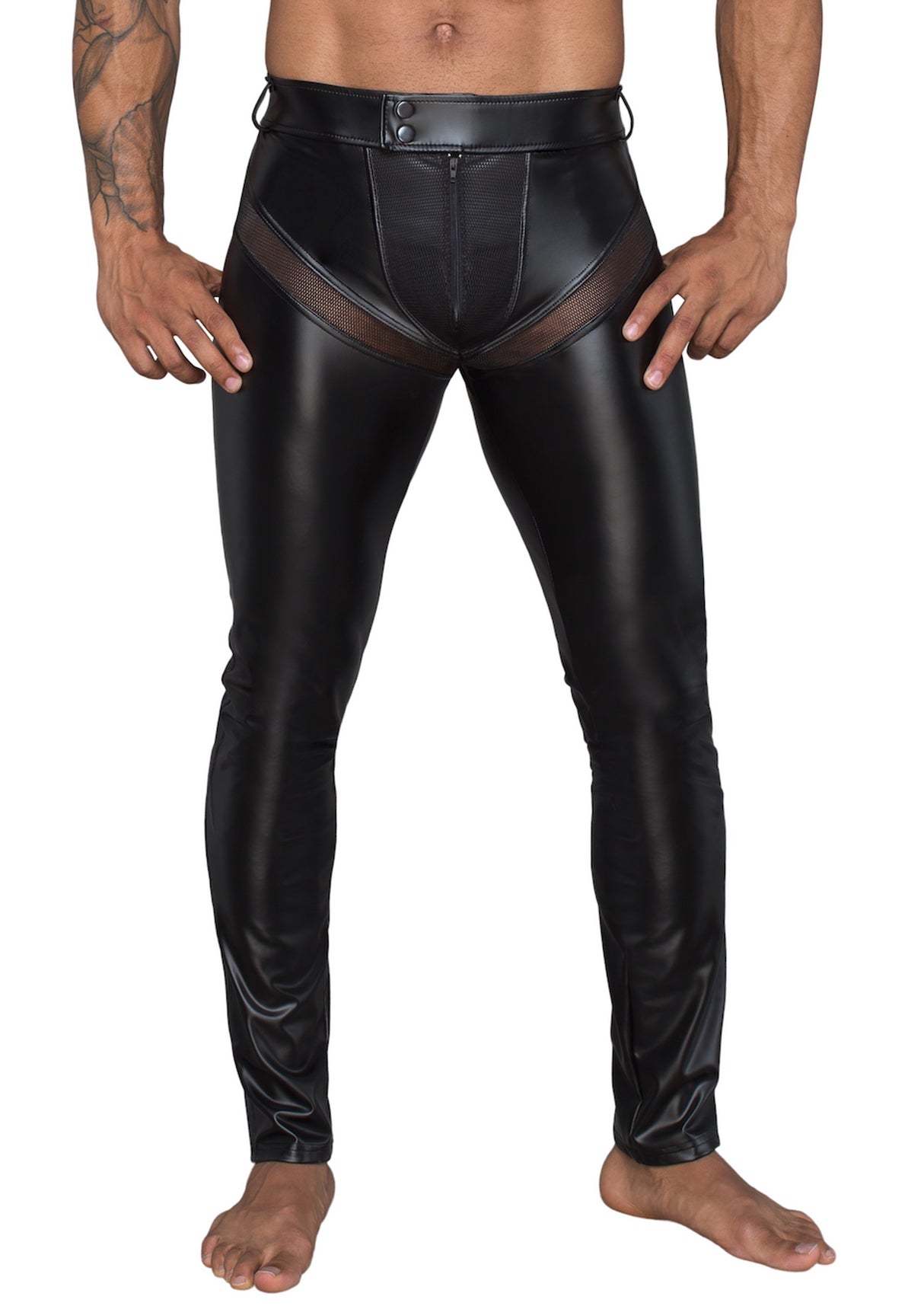 Noir Handmade for Men Herren Wetlook Hose – Noir Handmade H059