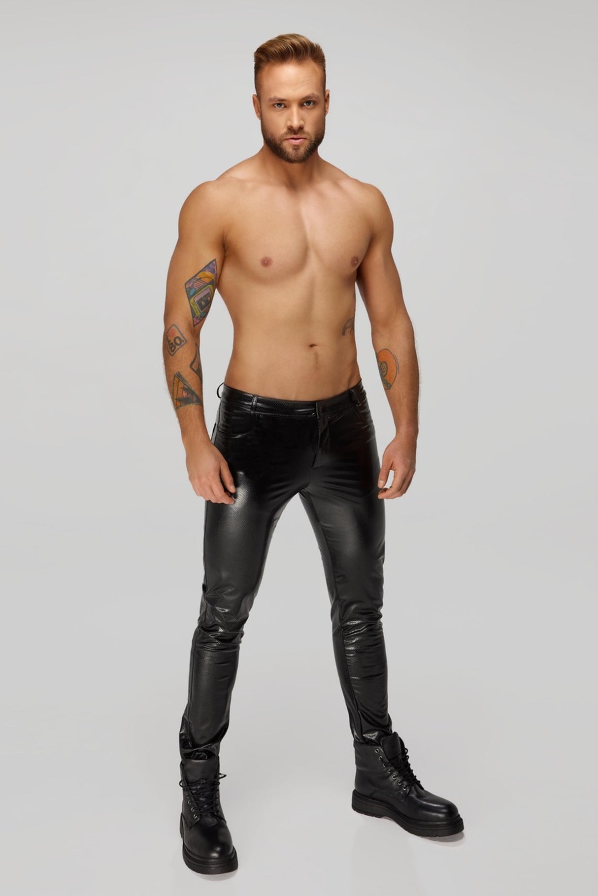 Noir Handmade for Men Wetlook Hose für Männer - Noir Handmade