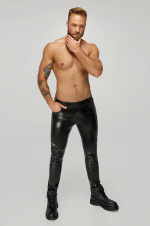 Noir Handmade for Men Wetlook Hose für Männer - Noir Handmade