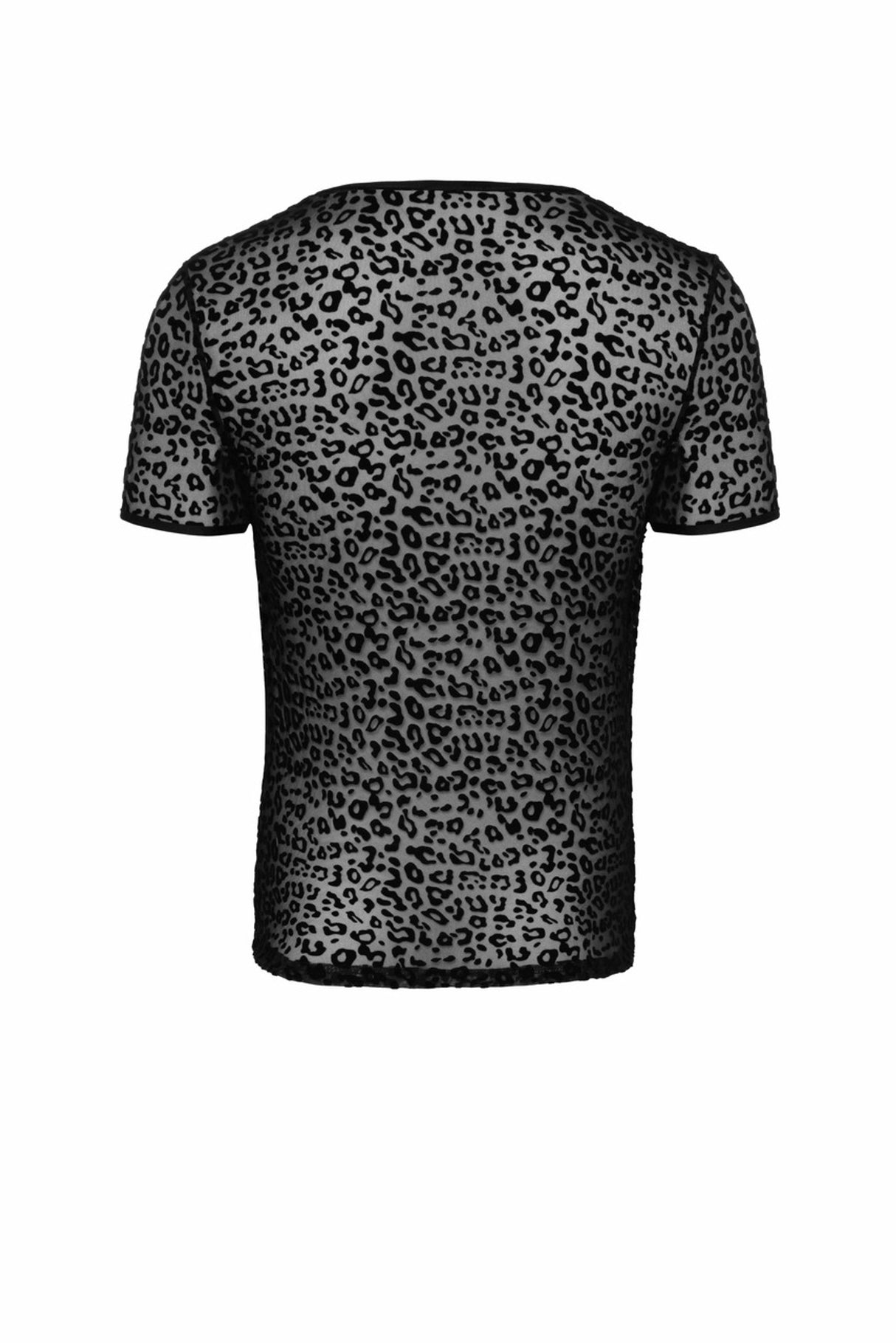 Noir Handmade for Men Herren T-Shirt Leopard Flock H071