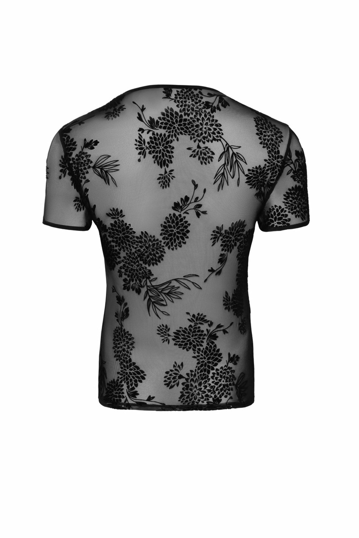 Noir Handmade for Men Herren Flower Flock T-Shirt - Noir Handmade