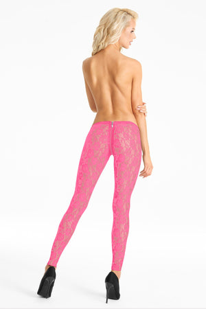 Pinke Spitzen Leggings - 7Heaven