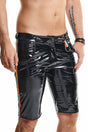 Herren PVC Shorts "Umberto" schwarz - Regnes Fetish Planet