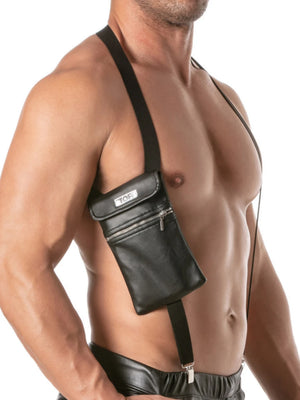 Kinky elastischer Taschen-Harness Schwarz – TOF Paris