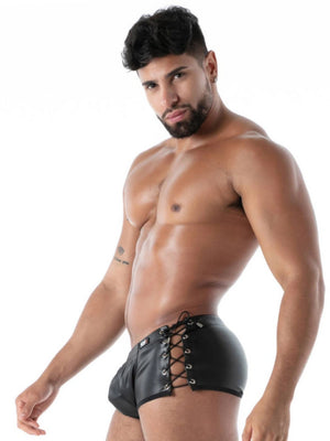 Kinky geschnürter Trunk Schwarz – TOF Paris